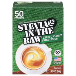 Stevia In The Raw Zero Calorie Sweetener 50 ct Packets