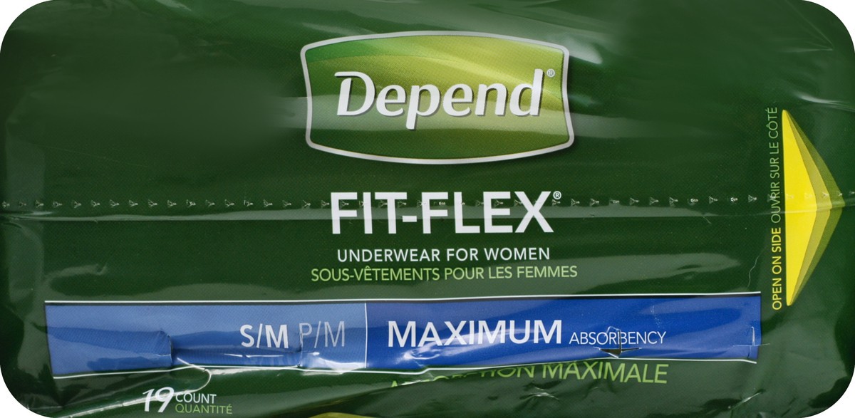 slide 2 of 6, Depend Underwear For Women, Maximum Absorbency, S/M, 19 ct