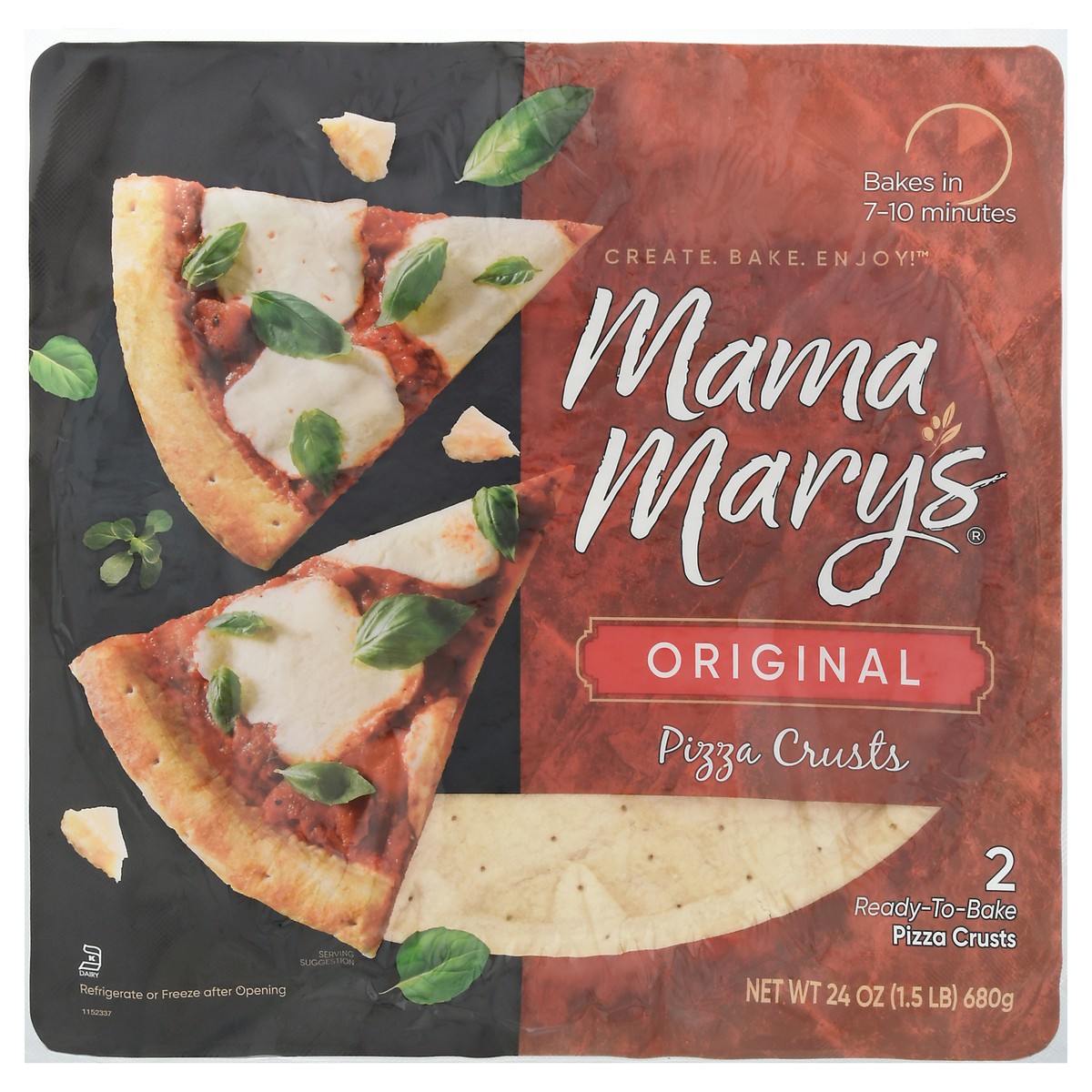 slide 1 of 12, Mama Mary's Ready-to-Bake Original Pizza Crusts 2 ea, 2 ct