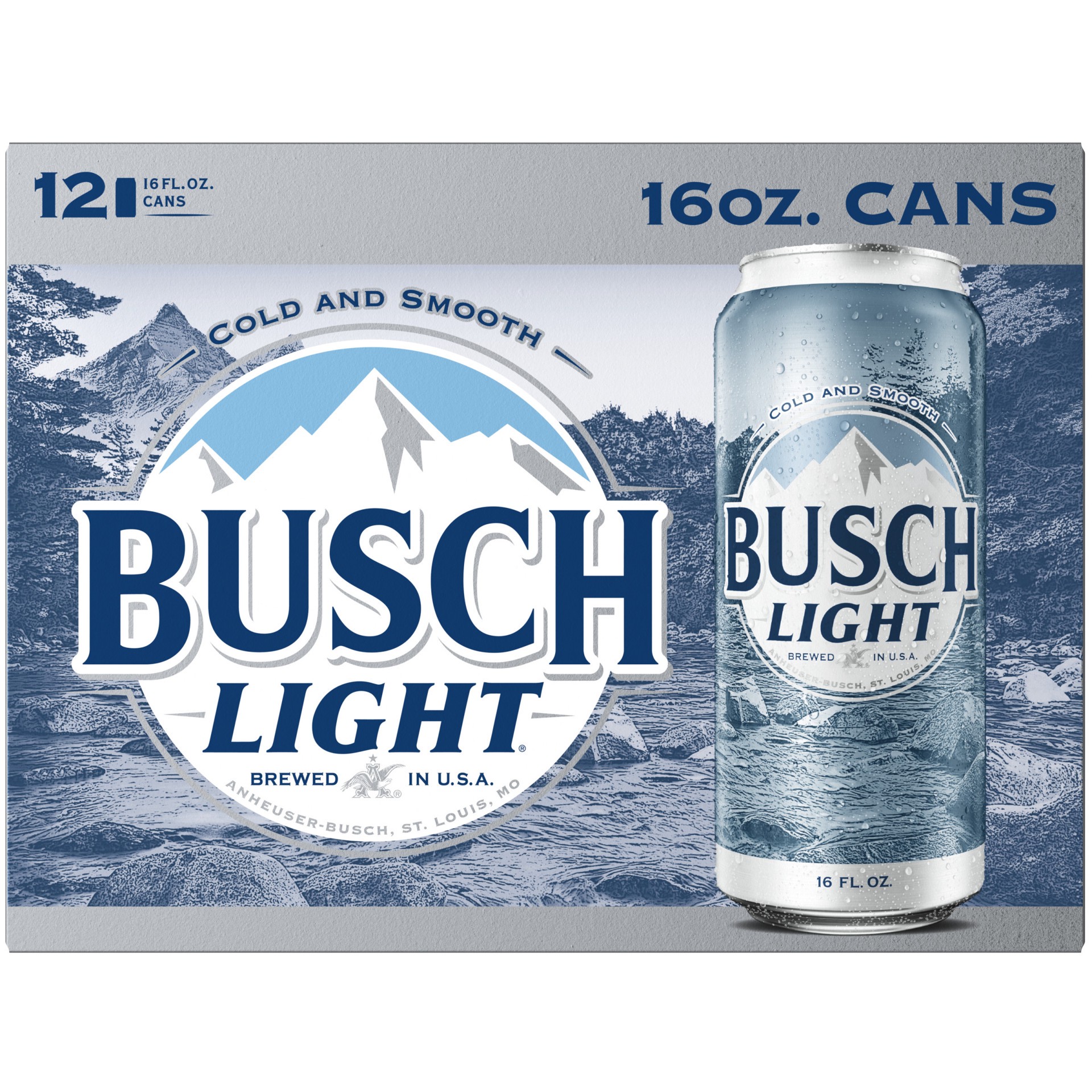 slide 2 of 2, Busch Light American Lager Beer 12 Pack, 16 fl oz Cans, 12 ct; 16 fl oz
