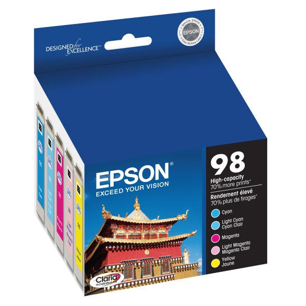 slide 2 of 5, Epson Multi-Pack T098920 5 Pack Ink, 5 ct