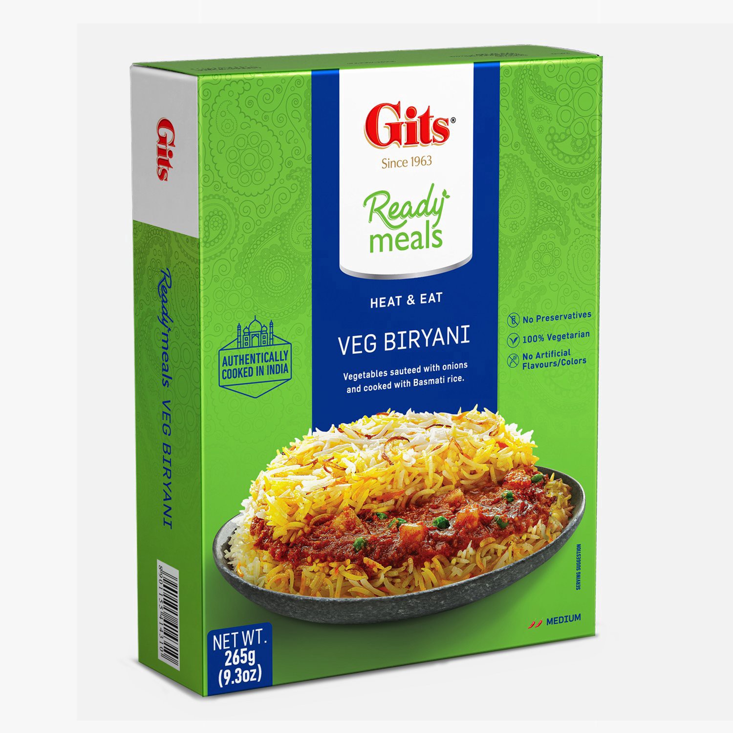 slide 1 of 1, Gits Veg Biryani 9.3 oz, 9.3 oz
