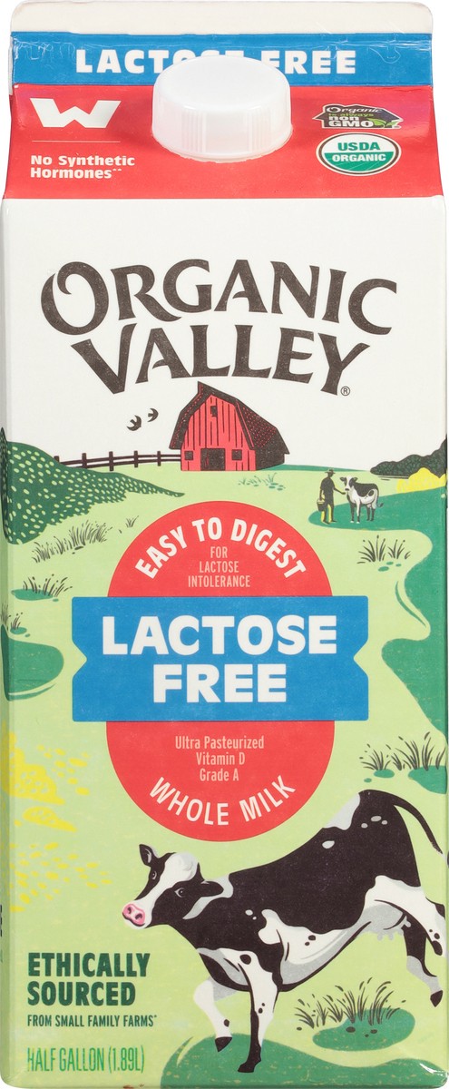 slide 9 of 9, Organic Valley Lactose Free Whole Milk 0.5 gal, 64 oz