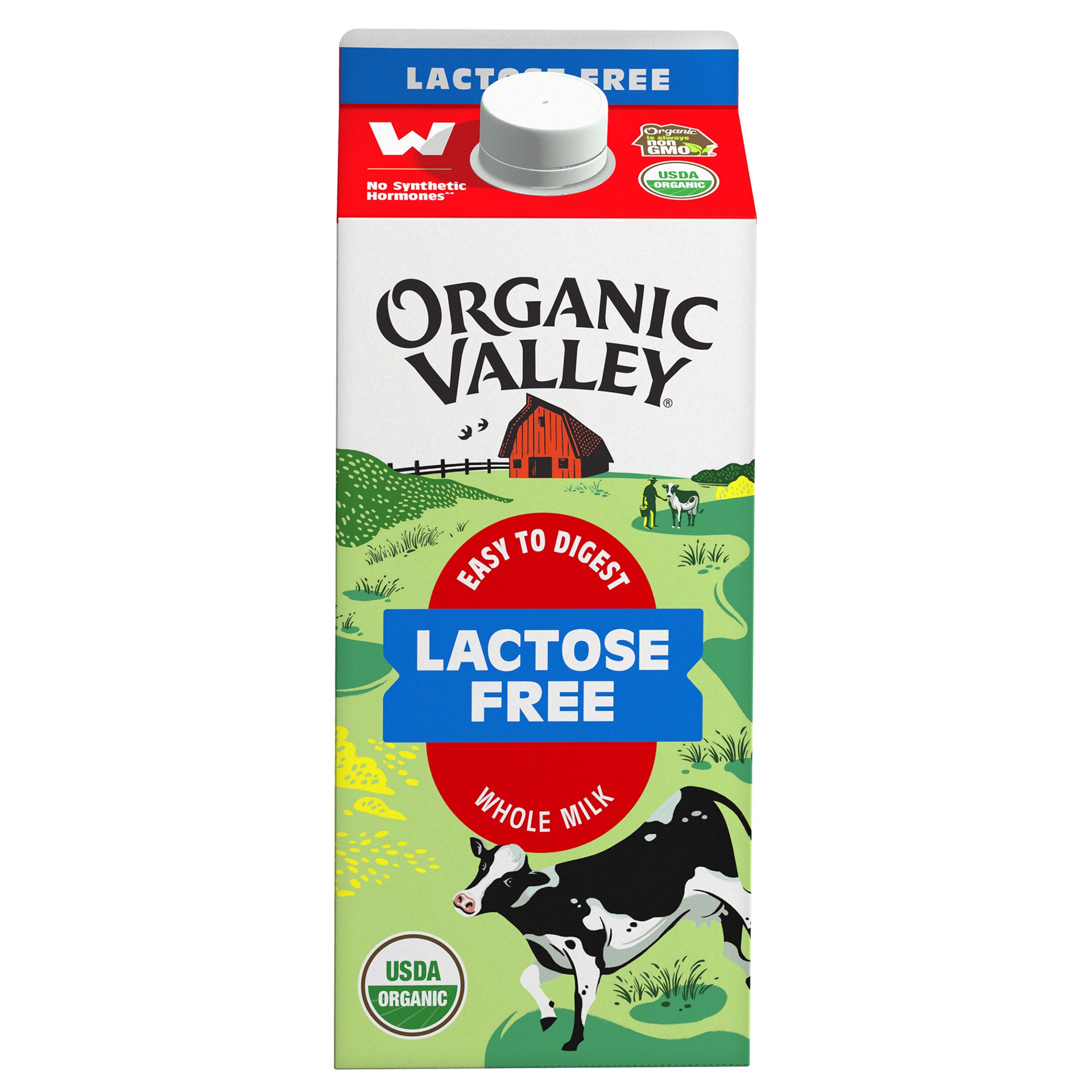 slide 1 of 9, ORGANIC VALLEY Lactose-Free, Organic Whole Milk, 64 oz, 64 oz