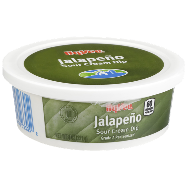 slide 1 of 1, Hy-vee Jalapeno Sour Cream Dip, 8 oz
