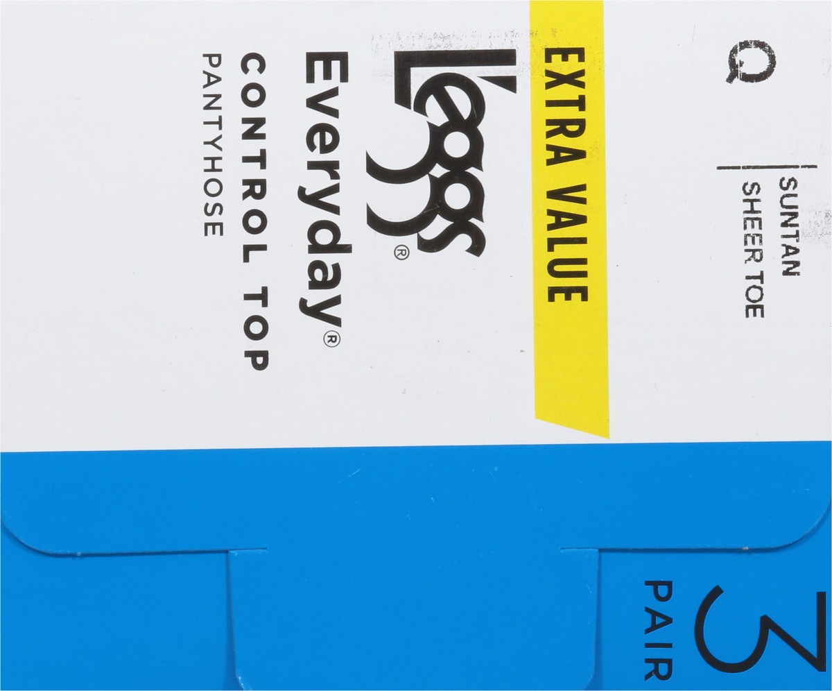 slide 4 of 9, L'eggs Everyday Extra Value Q Suntan Sheer Toe Control Top Pantyhose 3 ea, 3 ct