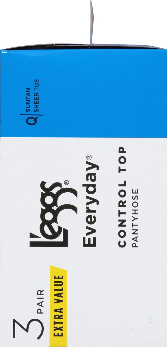 slide 8 of 9, L'eggs Everyday Extra Value Q Suntan Sheer Toe Control Top Pantyhose 3 ea, 3 ct