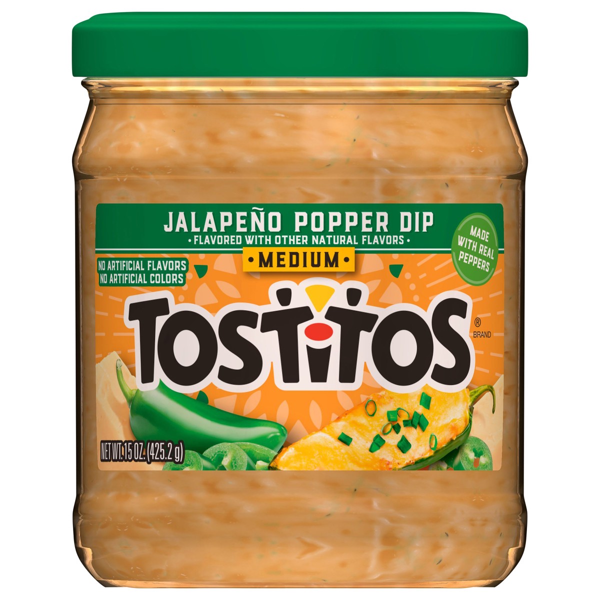 slide 1 of 4, Tostitos Tortilla Chips Jalapeno Popper Dip, 15 Oz, 15 oz
