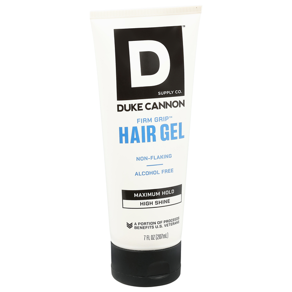 slide 1 of 1, Duke Cannon Firm Grip Maximum Hold High Shine Hair Gel 7 fl oz, 7 fl oz