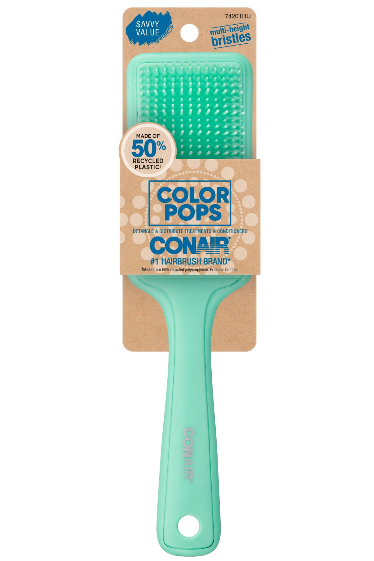 slide 1 of 9, scünci Color Pops Detangling Cushion Hairbrush 1 ea, 1 ct