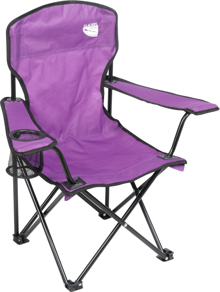 slide 1 of 1, Glacier's Edge Kids Camp Chair - Purple, 1 ct