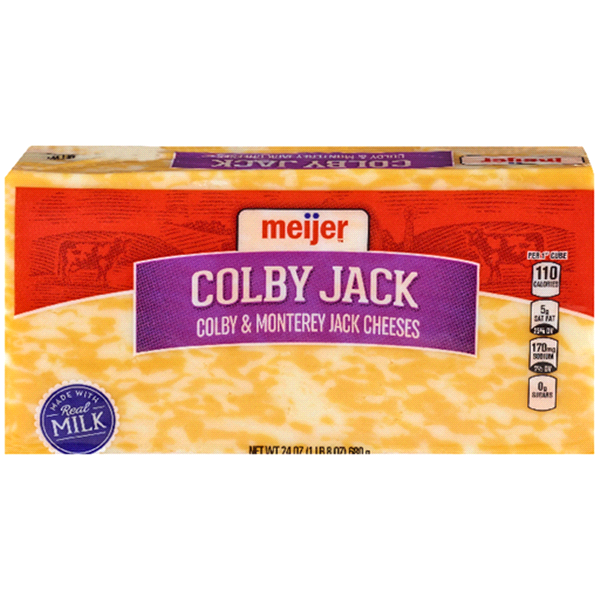 slide 1 of 1, Meijer Chunk Colby Jack Cheese, 24 oz