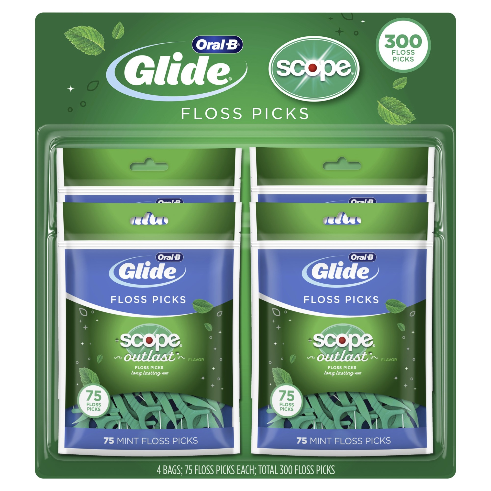 slide 1 of 1, Oral-B Procter And Gamble Oral B Glide Floss Picks With Scope, 