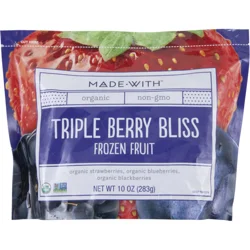 Made With Frozen Triple Berry Bliss Fruit Mix