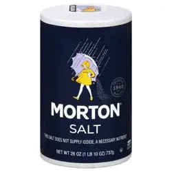 Morton Salt, Plain, 26 OZ Round Can