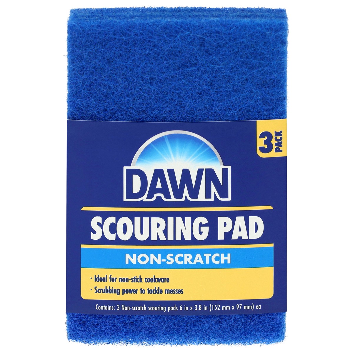 slide 4 of 4, Dawn Non-Scratch Scouring Pad, 3 ct