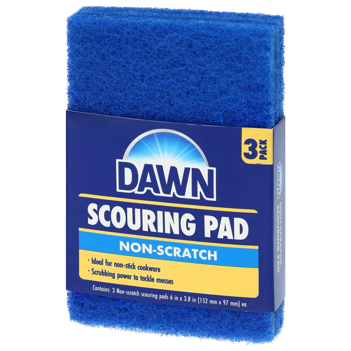 slide 3 of 4, Dawn Non-Scratch Scouring Pad, 3 ct