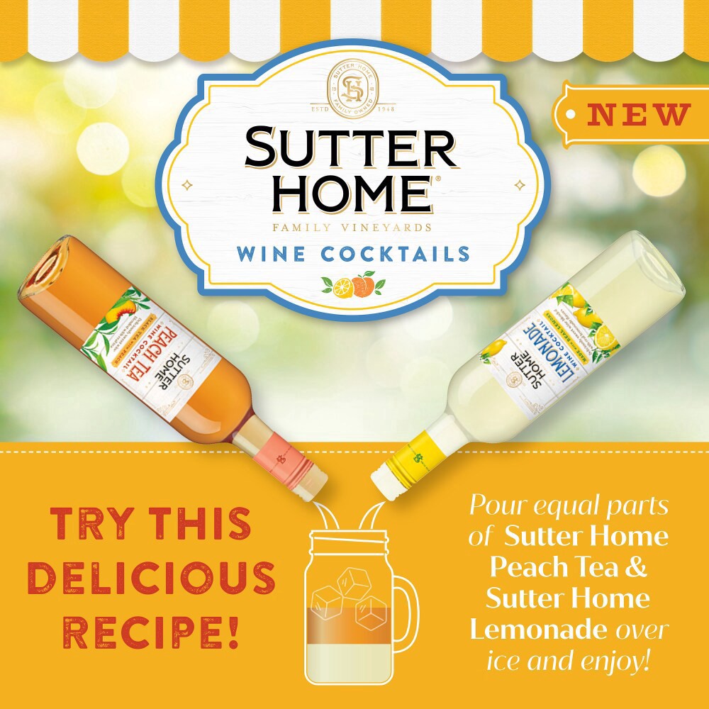 slide 4 of 6, Sutter Home Lemonade Wine Cocktail 4 - 187 ml Bottles, 4 ct; 187 ml