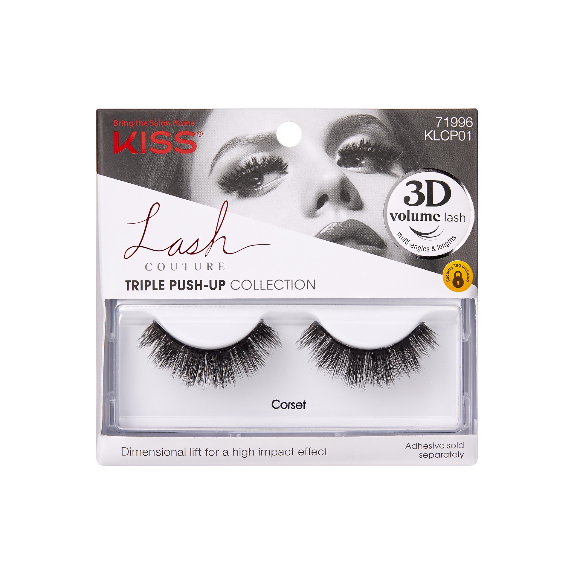 slide 1 of 5, KISS LASH COUTURE Triple Push-Up Collection False Eyelashes, Corset, 1 ct