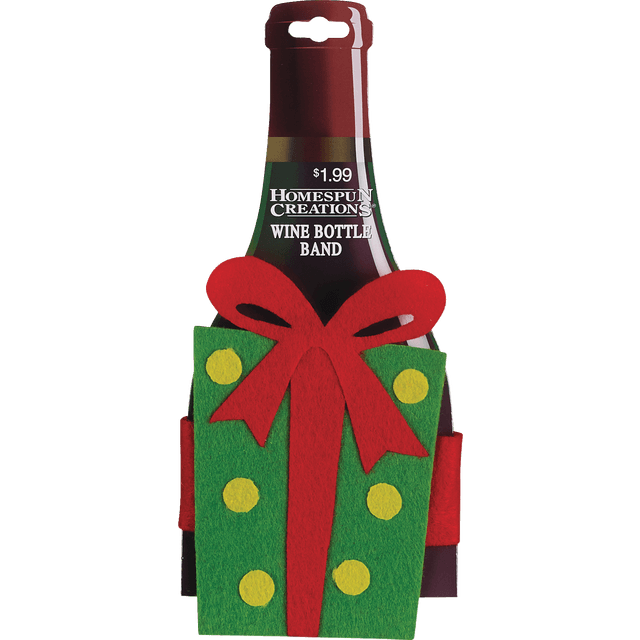 slide 1 of 1, Xm Wine Bttl Band, 1 ct