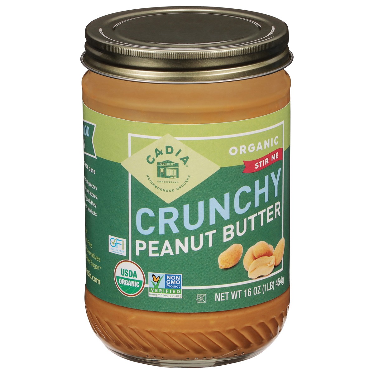 slide 2 of 9, Cadia Crunchy Organic Peanut Butter 16 oz, 16 oz