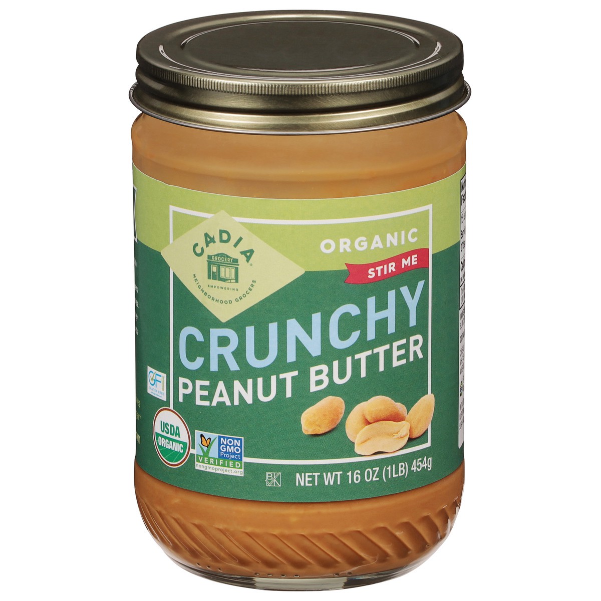 slide 1 of 9, Cadia Crunchy Organic Peanut Butter 16 oz, 16 oz