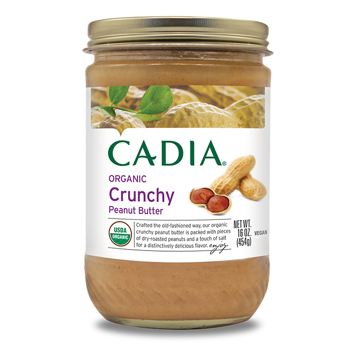 slide 1 of 1, Cadia Organic Crunchy Peanut Butter, 16 oz