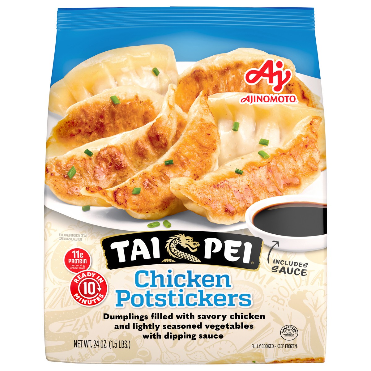 slide 1 of 5, Tai Pei Mini Chicken Potstickers, 24 oz