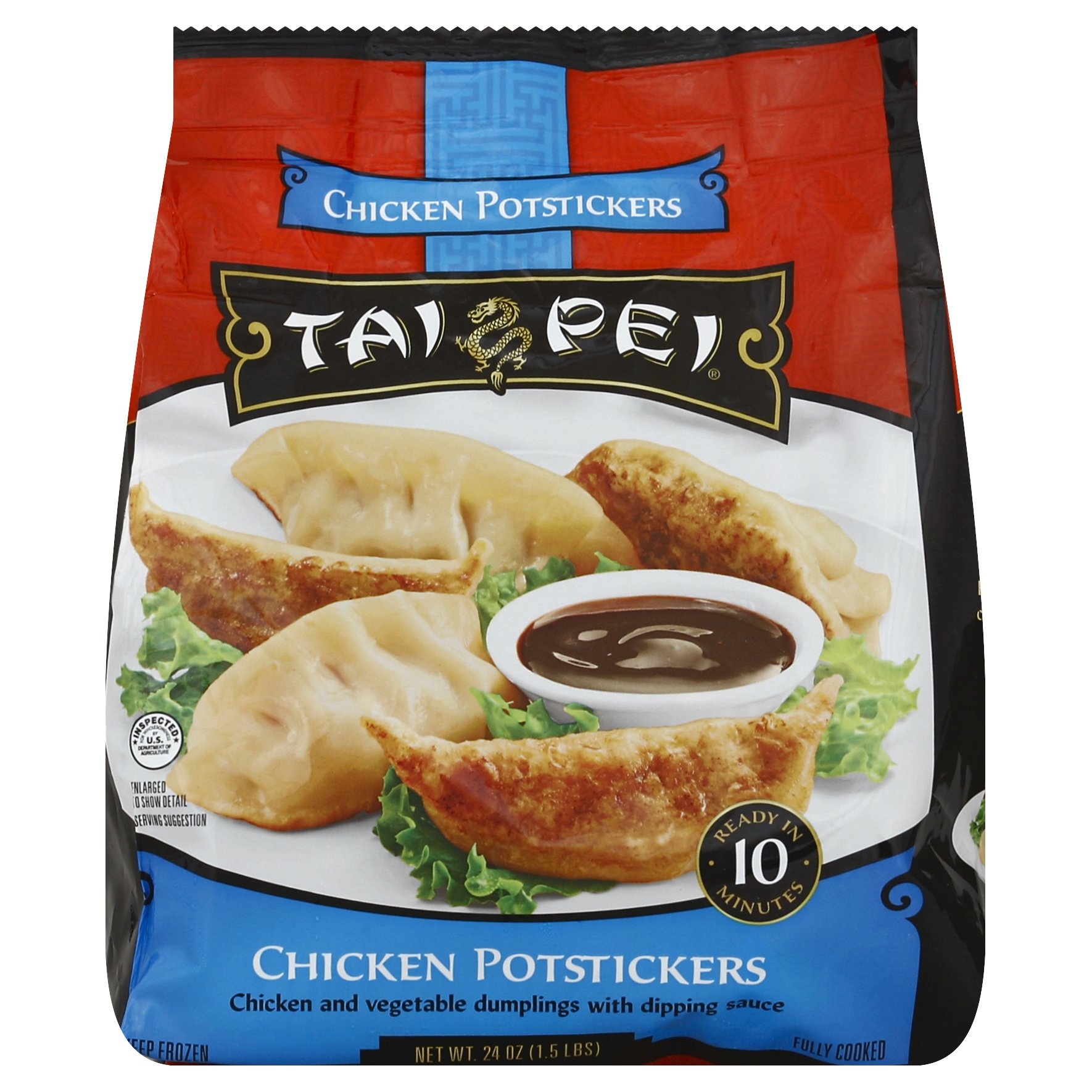 slide 1 of 1, Tai Pei Mini Chicken Potstickers, 24 oz