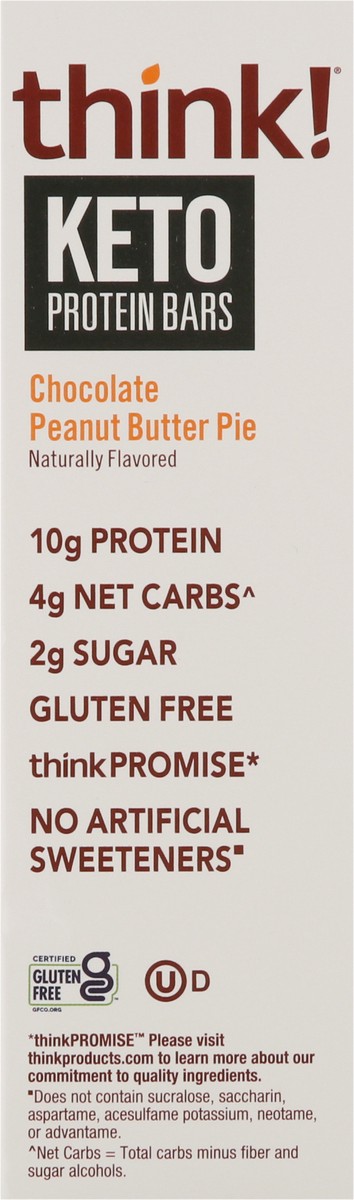 slide 3 of 9, think! Delight Chocolate Peanut Butter Pie Protein Bar 5 - 1.41 oz Bars, 5 ct