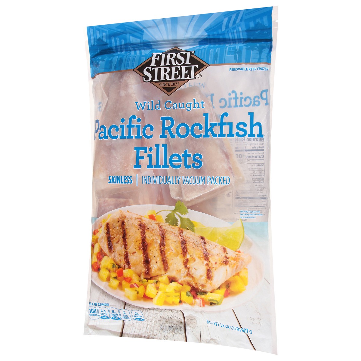 slide 2 of 4, First Street Wild Caught Pacific Rockfish Fillets, 2 lb