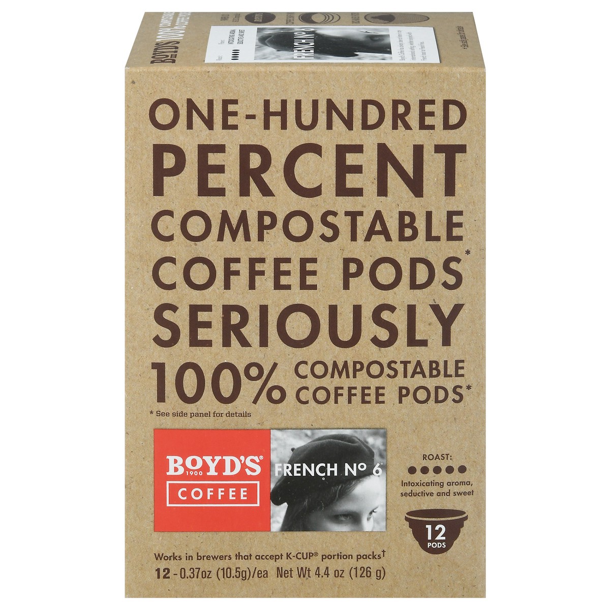 slide 1 of 1, Boyd's Coffee Boyd's French No. 6 Coffee Coffee Pods - 12 ct, 12 ct