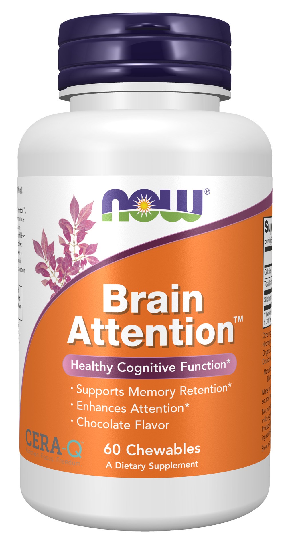 slide 1 of 6, NOW Brain Attention™ - 60 Chewables, 60 ct