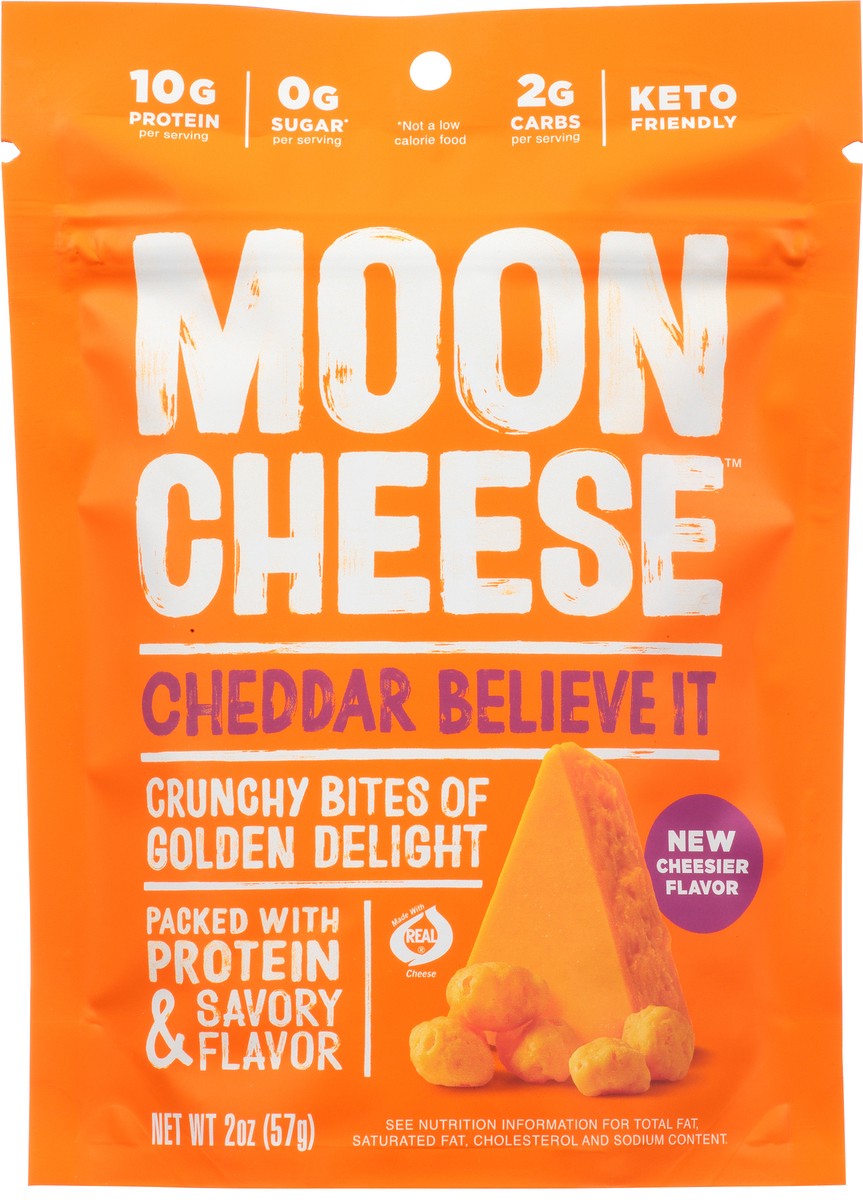 slide 3 of 9, Moon Cheese Cheddar Believe It Cheese Bites 2 oz, 2 oz