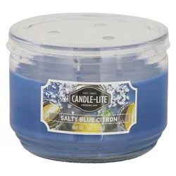 Candle-Lite Salty Blue Citron Candle, 1 Each