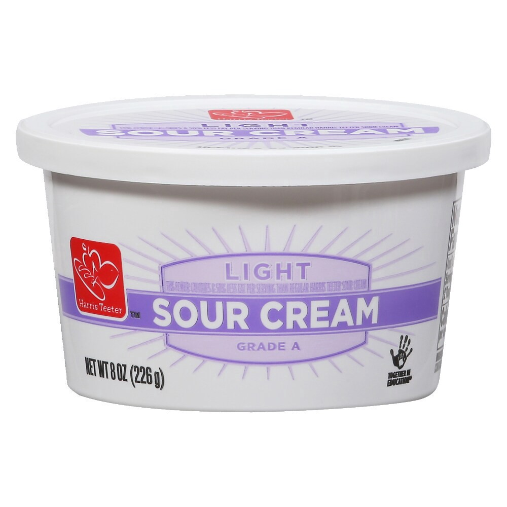 slide 1 of 5, Harris Teeter Light Sour Cream Grade A, 8 oz