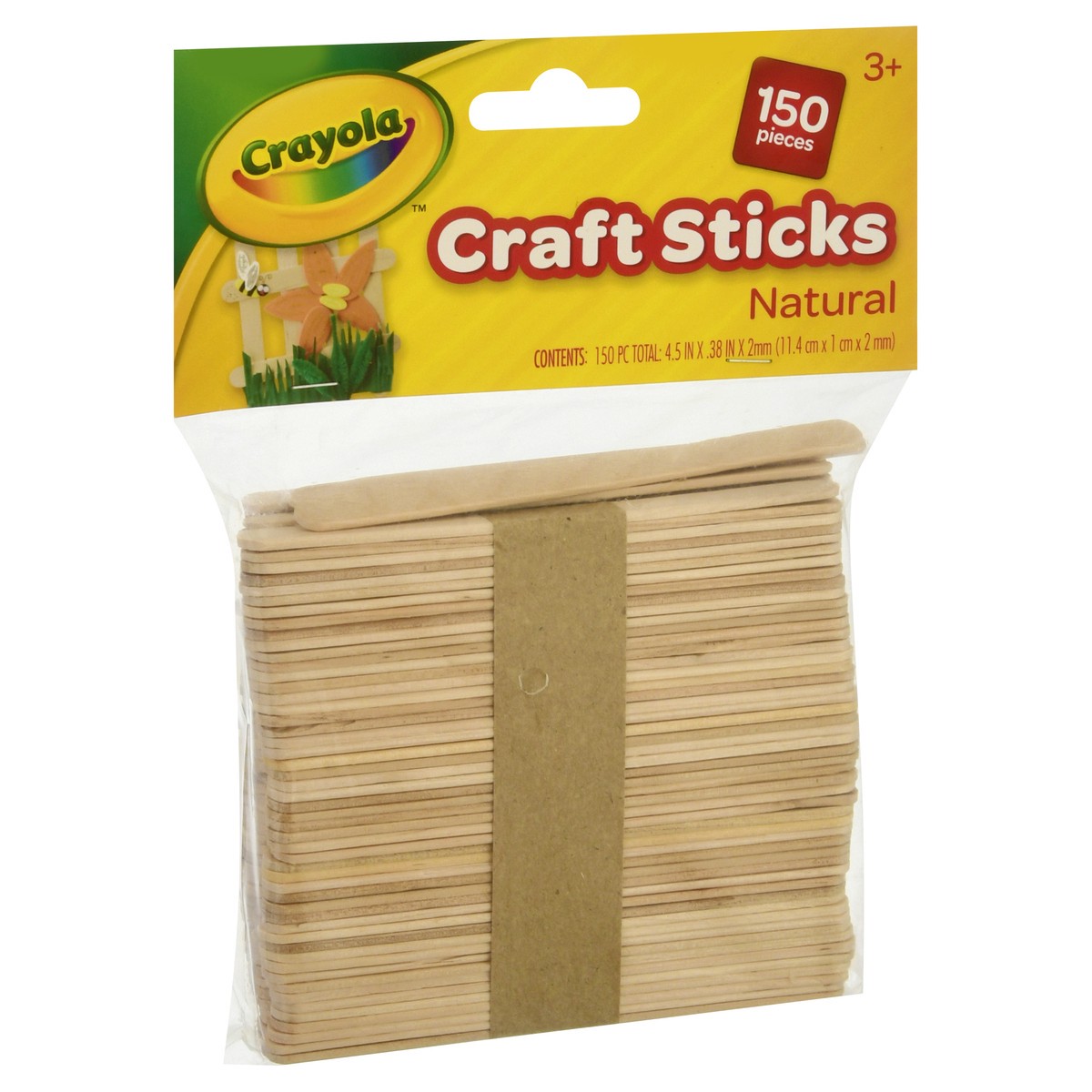 slide 2 of 9, Crayola Natural Craft Sticks 150 ea, 150 ct