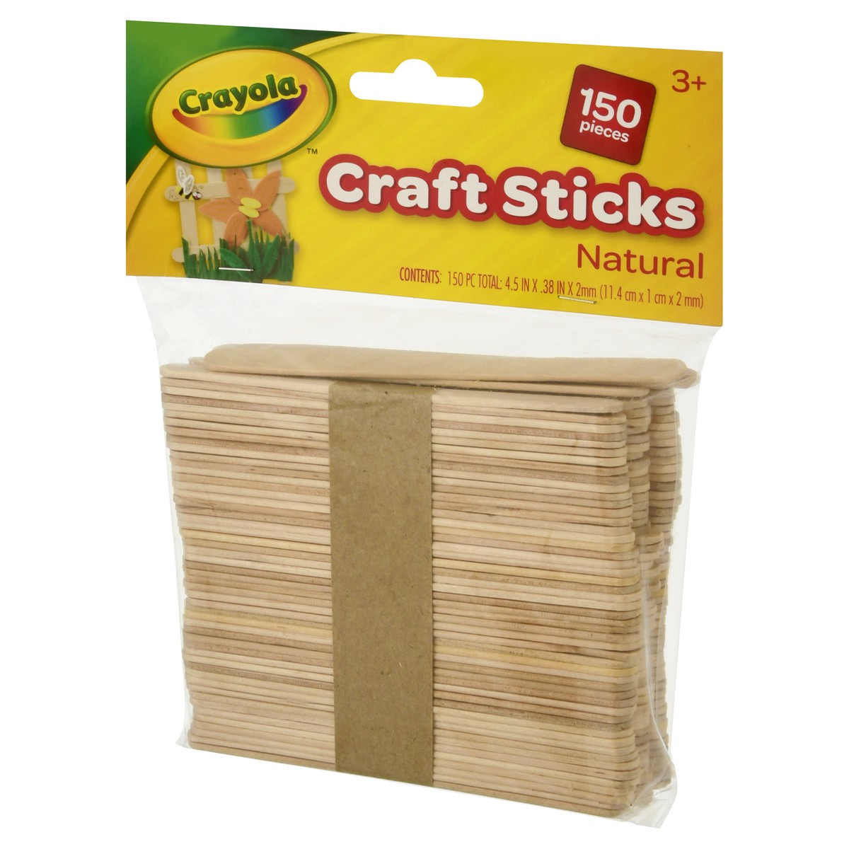 slide 3 of 9, Crayola Natural Craft Sticks 150 ea, 150 ct