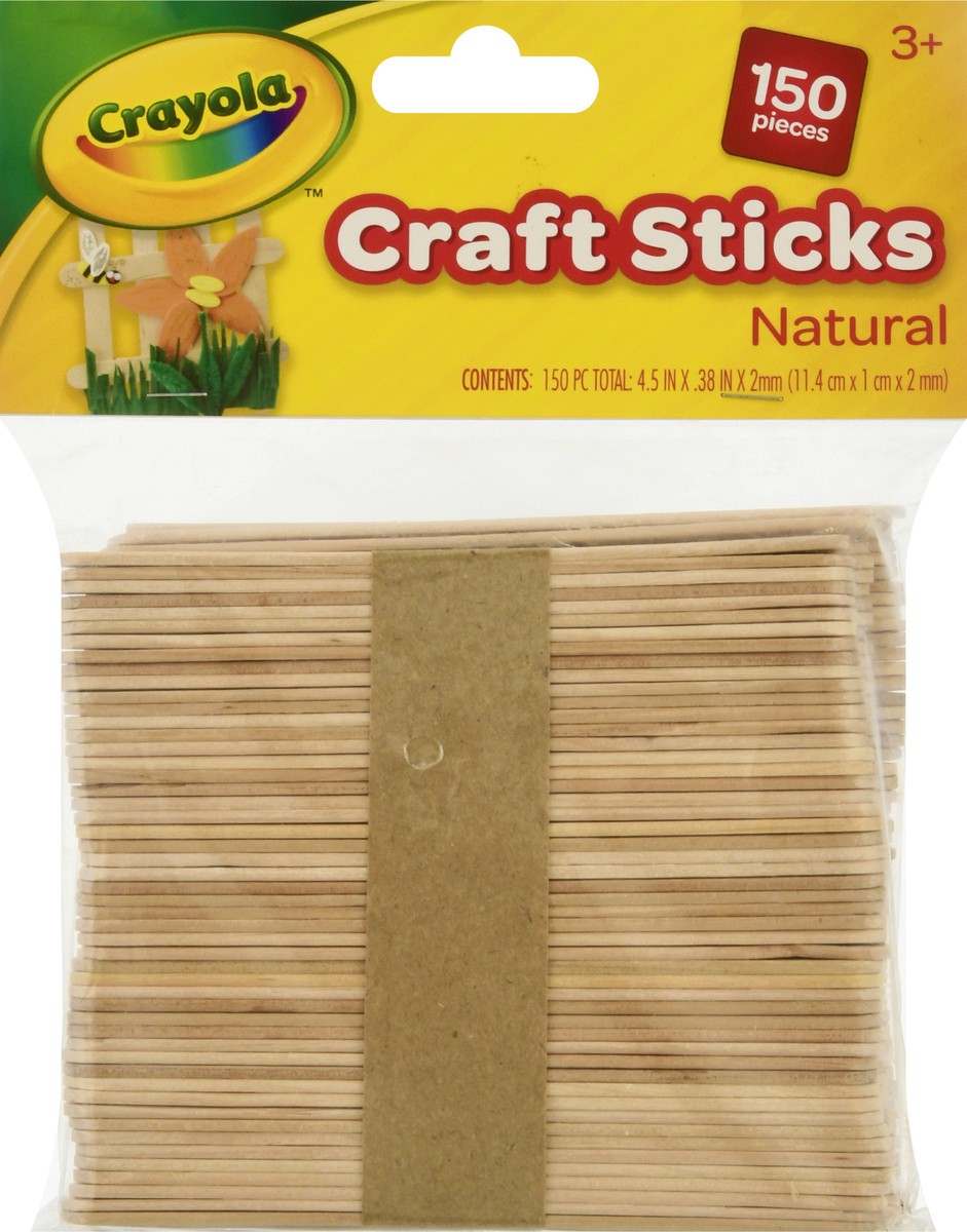 slide 6 of 9, Crayola Natural Craft Sticks 150 ea, 150 ct