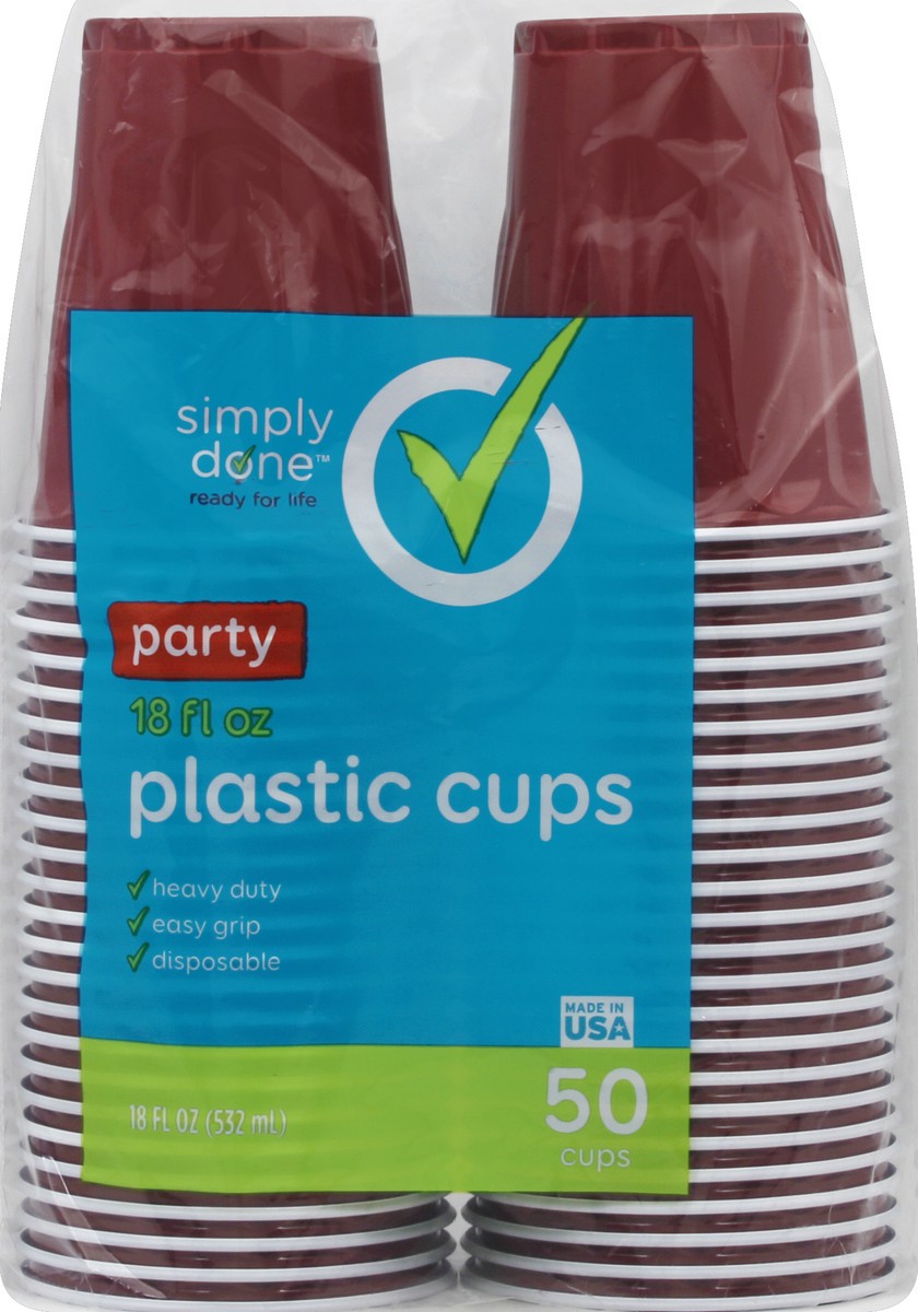 slide 3 of 6, Simply Done Plastic Assorted Cups, 50 ct; 18 oz