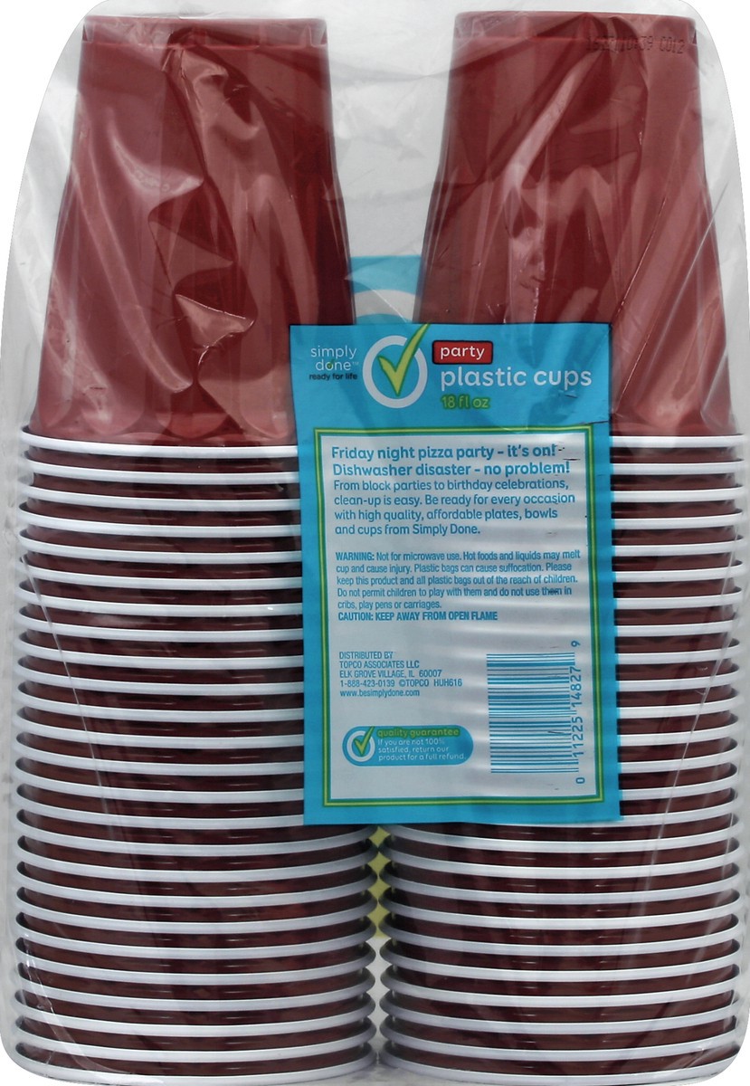 slide 6 of 6, Simply Done Plastic Assorted Cups, 50 ct; 18 oz