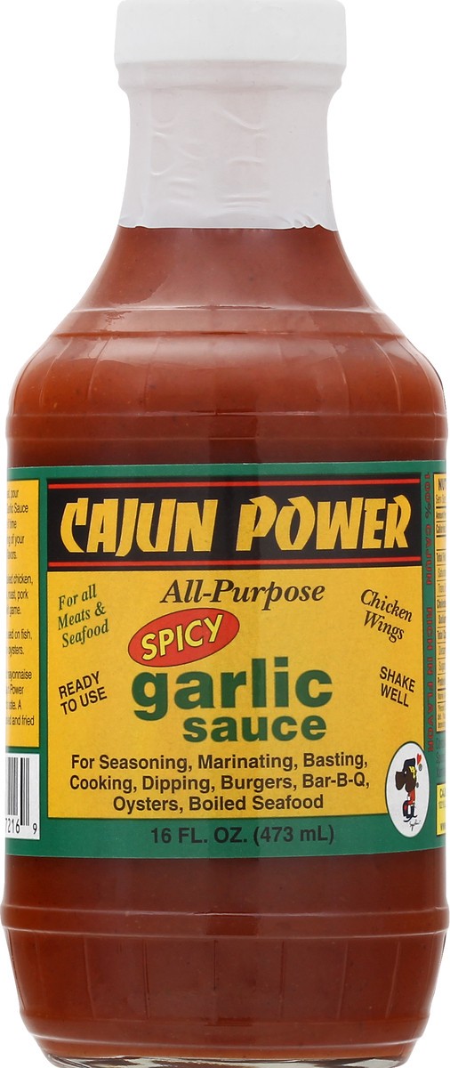 slide 4 of 12, Cajun Power All-Purpose Spicy Garlic Sauce 16 oz, 16 oz