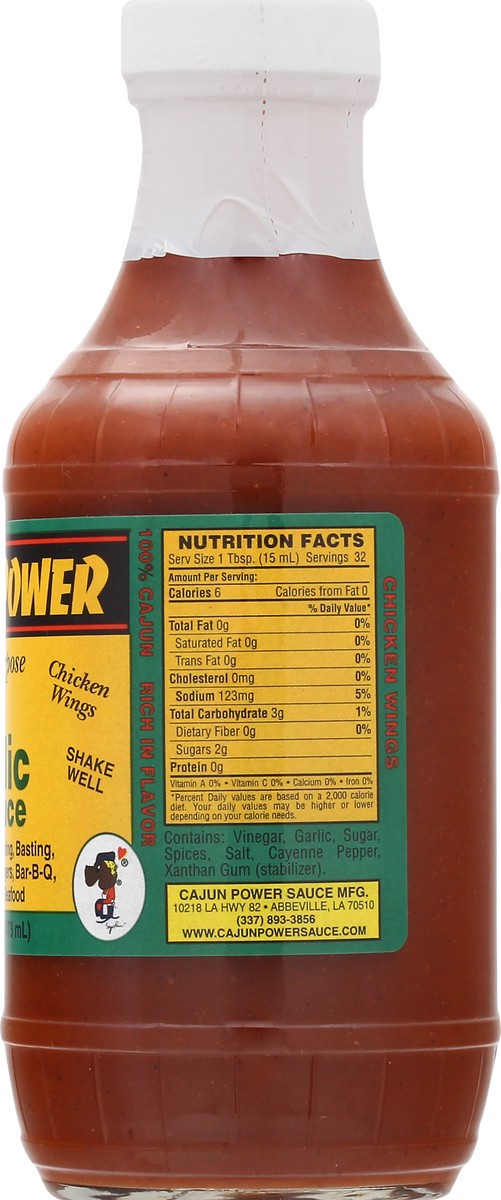 slide 5 of 12, Cajun Power All-Purpose Spicy Garlic Sauce 16 oz, 16 oz