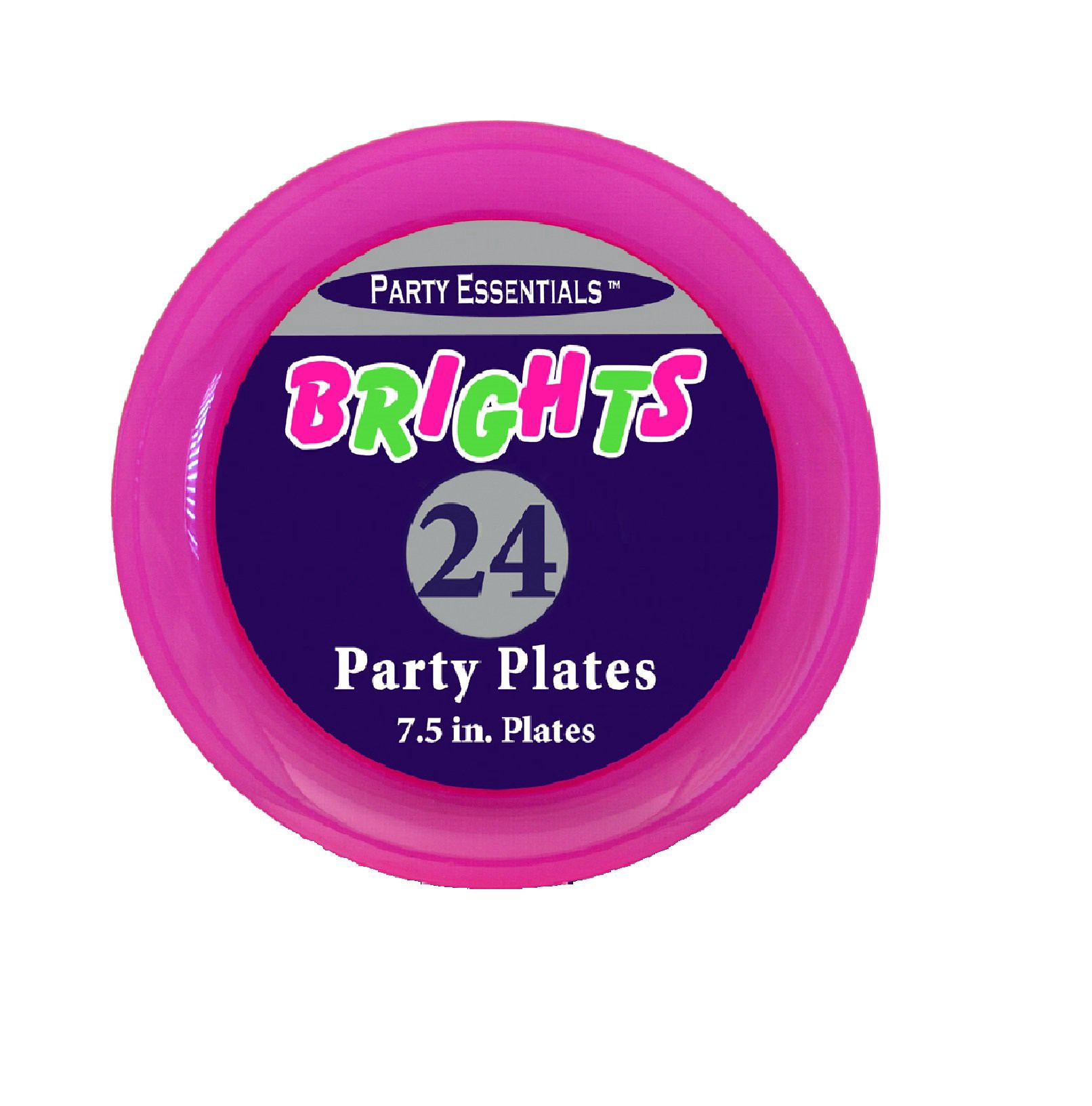 slide 1 of 1, Party Essentials Brights Neon Plates - Assorted Colors, 24 ct; 7.5 in