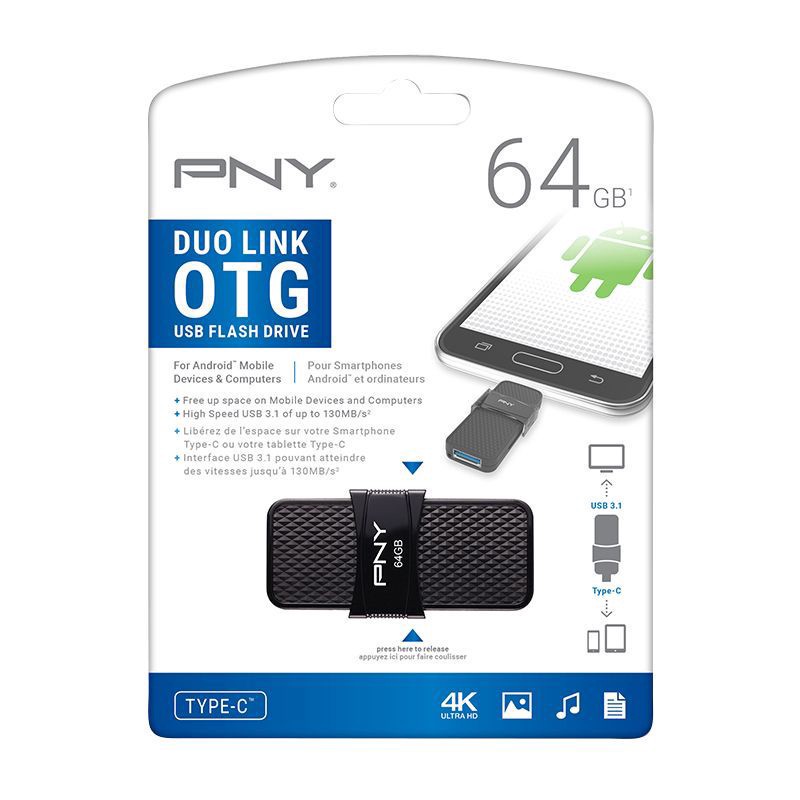 slide 3 of 9, PNY Elite Usb Type-C 3.1 Flash Drive, 64Gb, Black, P-Fd64Geltc-Ge, 1 ct