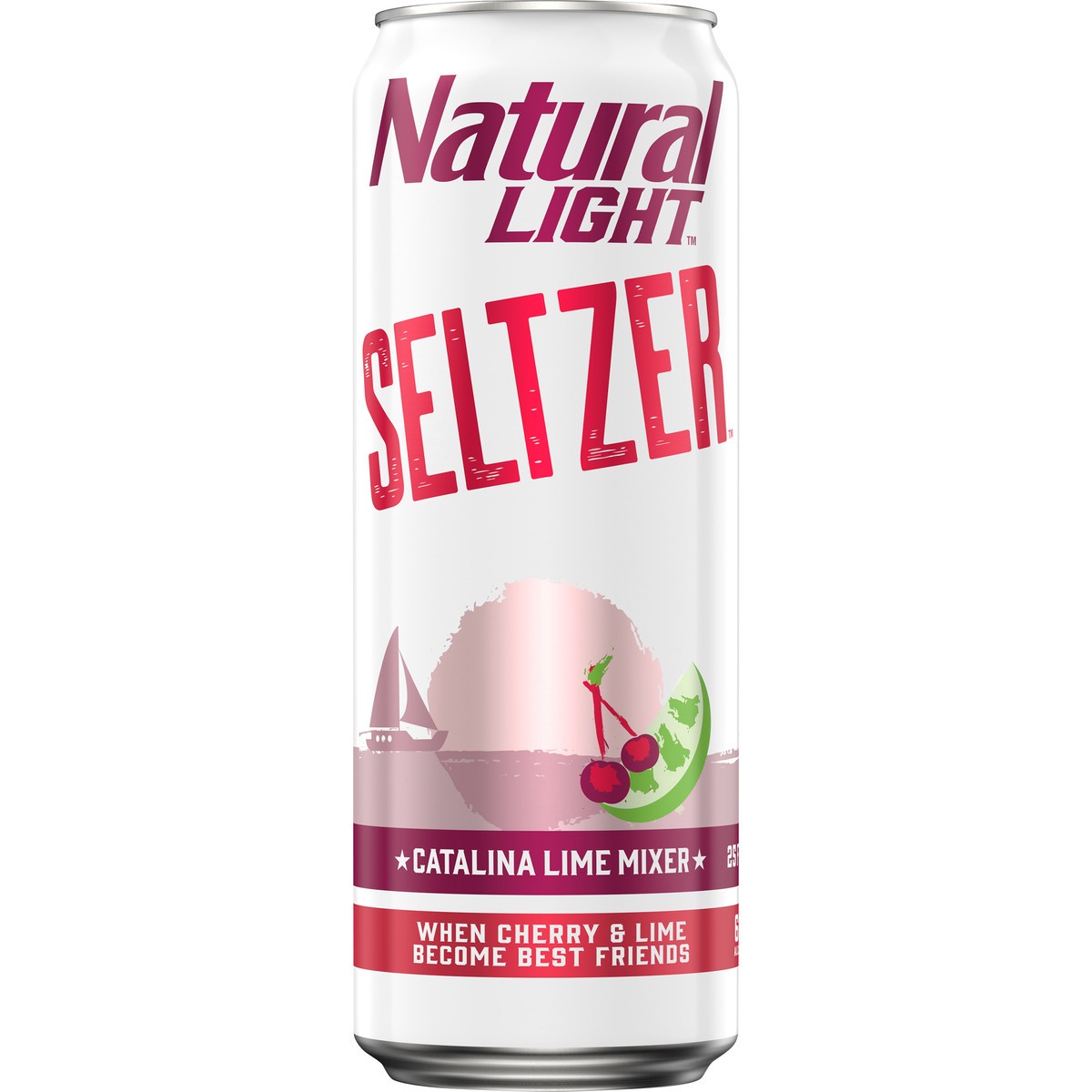 slide 6 of 6, Natural Light Seltzer Catalina Lime Mixer Black Cherry Lime Seltzer, 25 fl. oz. Can, 25 fl oz