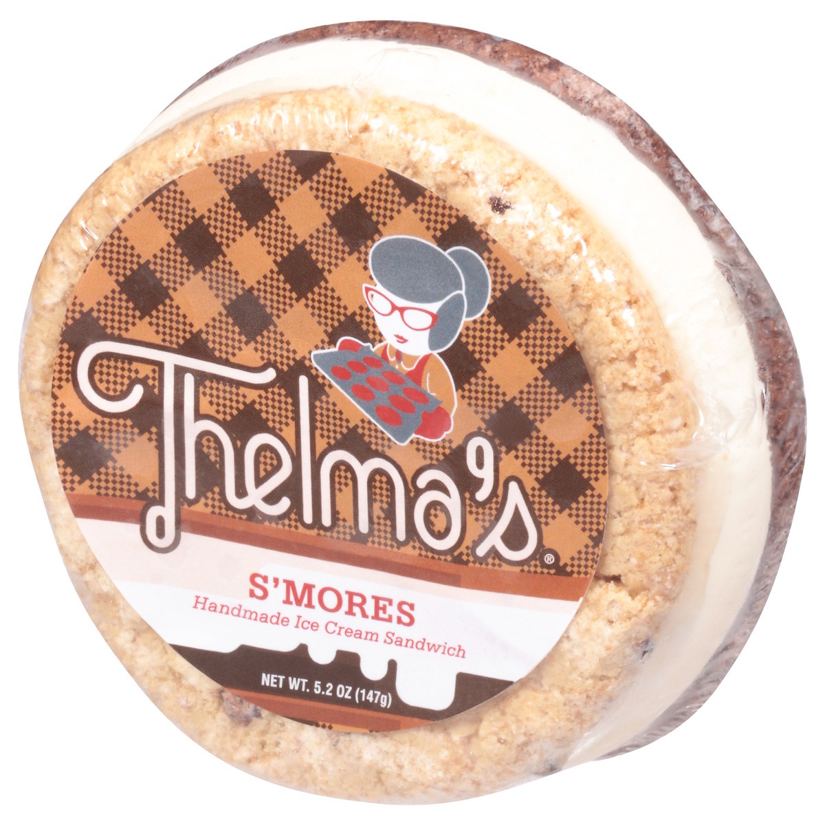 slide 7 of 9, Thelma's S'mores with Marshmallow Ice Cream Sandwich 6 Fluid Ounce, 6 fl oz