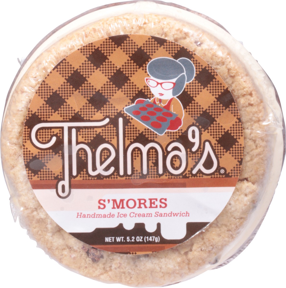 slide 6 of 9, Thelma's S'mores with Marshmallow Ice Cream Sandwich 6 Fluid Ounce, 6 fl oz