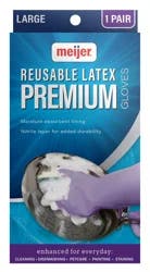 Meijer Latex Gloves Large 1 pair