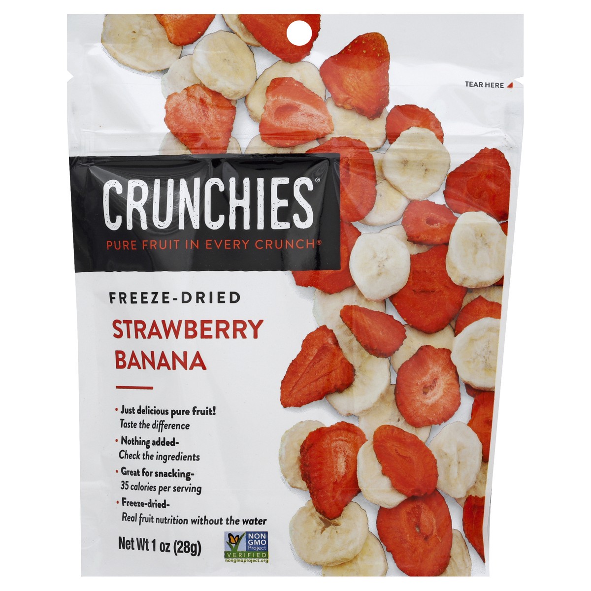 slide 3 of 3, Crunchies Strawberry Banana, Freeze-Dried, 1 oz